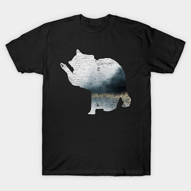 raccoon nature grunge T-Shirt by ShirtsShirtsndmoreShirts